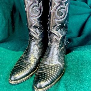 Nocona Men’s Black Lizard Boots size 8.5 D